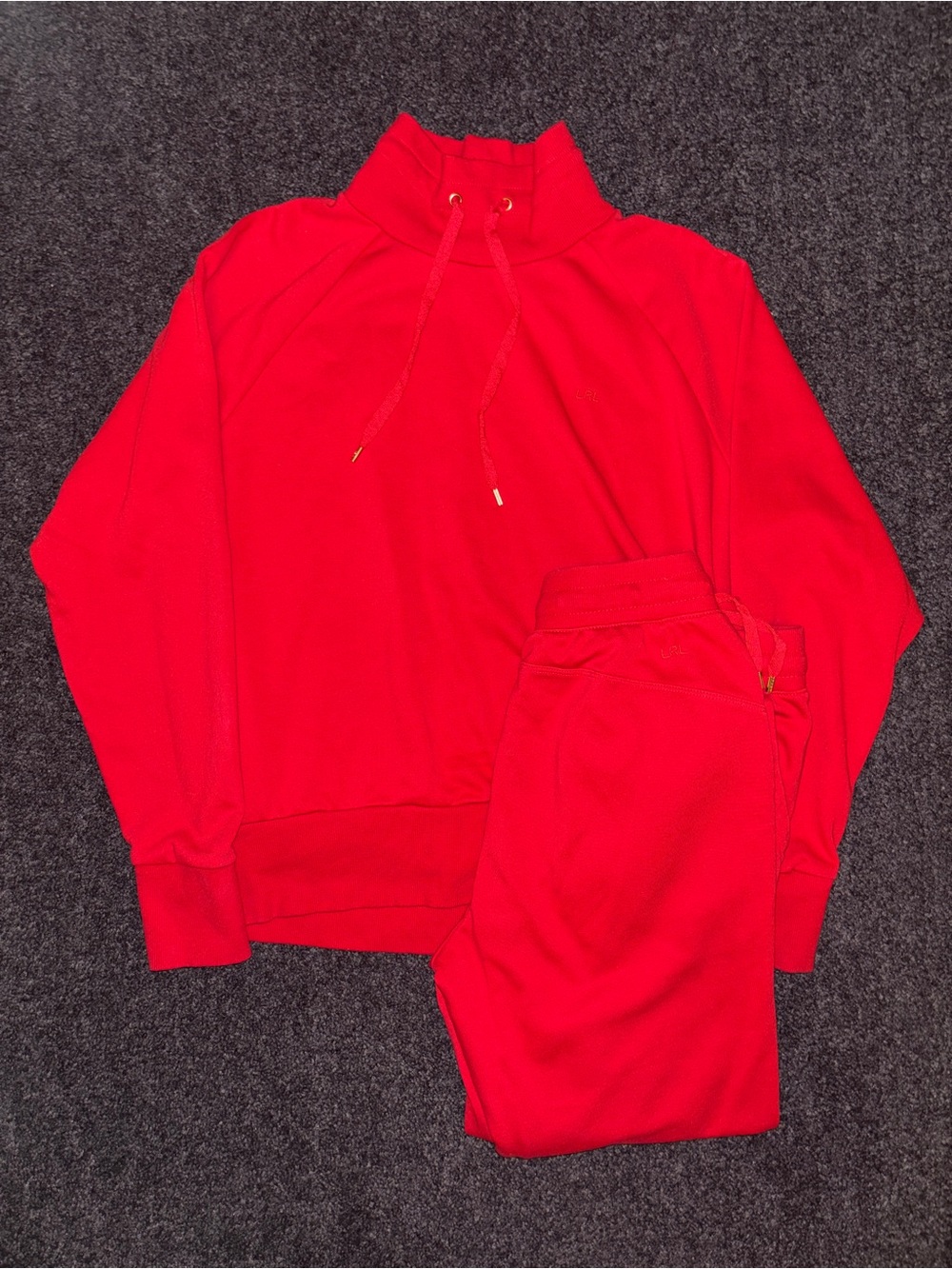 Lauren Ralph Lauren Funnel Neck Pullover Tracksuit Sz Small Sweatshirt Joggers